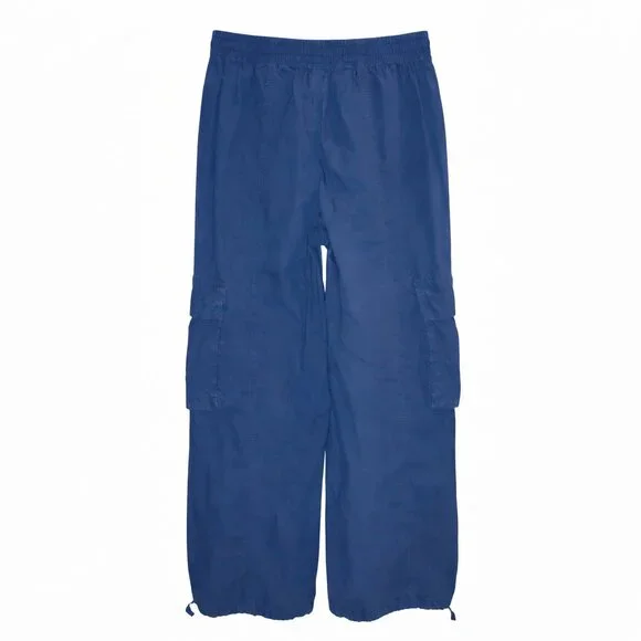 Aerie Navy Blue ‘Go-For-It’ 100% Cotton High-Waist Cargo Pants | Size Small - Picture 3 of 10